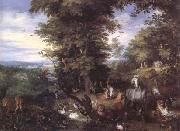 BRUEGHEL, Jan the Elder Adam and Eve in the Garden of Eden (mk25) USA oil painting artist